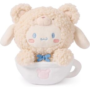 GUND Sanrio Official Hello Kitty and Friends Cinnamoroll Café Latte Teddy Bear Plush, Collectible Plush Toy, Stuffed Animal for Ages 1 and Up, 6"