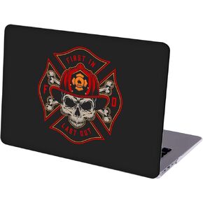 Compatible with MacBook Air 13.6-inch Hard Protective Shell Cace and Keyboard Cover ( A2681, M2 chip, 2022 Release ) - First in Last Out Firefighter Skull