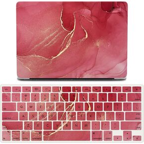 IVY Colored Marble Case for MacBook (Retina, 12-inch, Models:A1534) Hard Shell Case with Keyboard Cover Set - G