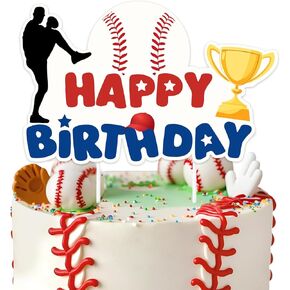 BQN 1 PCS Baseball Cake Topper