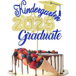 Grad Cake Topper，Class Of 2025 Cake Topper 2025 Kindergarten Graduation Happy Graduation Cake Decoration，Kindergarten Graduation Preschool Graduation Party Supplies