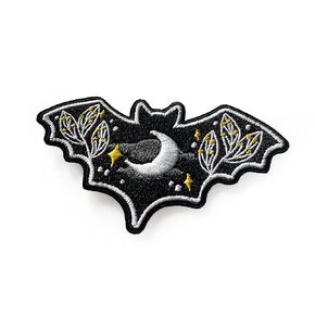 Bat Patch Iron On Embroidered Gothic Spooky Patches 3.5" by EspiLane in Kuwait