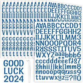 15 Sheets Red Letter Stickers, 1 Inch, Alphabet & Number Vinyl Stickers, Waterproof, Self-Adhesive for Mailbox, Poster, Scrapbooking, Sign, Grad Cap Decoration