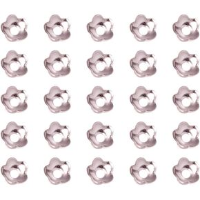 PH Pandahall 650pcs Silver Flower Bead Caps Metal Spacer Beads Caps Bali Style Beads for Bracelet Necklace Jewelry Making, 4mm