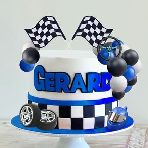 Black Red Dirt Bike Party Decorations Motocross Motorbike Cake Decoration Motorcycle Man Birthday for Dirt Bike Baby Shower Decor