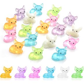 70 Pieces Mini Shark Animals Luminous Mini Resin Animals for Dollhouse Micro Fairy Garden Landscape Aquarium Birthday Decorations