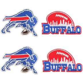 4PCS Rugby Fans Favorite Team Logo Iron On Patches Embroidery Applique for Clothes, Dress, Hat, Jeans, DIY Accessories