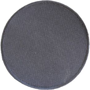 Black 4 Inch Round Blank Patch - by Ivamis Trading - 4x4 inch - Twill Fabric - Paper Backing - Embroidered and Laser Cut Borders