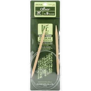 Clover Bamboo Circular Knitting Needles 36"-Size 9