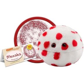 GIANTmicrobes Measles Plush, Pediatrician gifts, Funny Doctor Gifts, Biology Gifts, Public Health, Immunologist Gifts, Epidemiologist Gifts, Biology