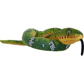 Wild Republic Snakes Eco Emerald Tree Boa, Stuffed Animal, 54 Inches, Plush Toy, Fill is Spun Recycled Water Bottles, Eco Friendly