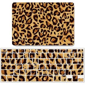 IVY [Animal Pattern] Laptop Hard Shell Cases for MacBook Pro 13 inch with Thunderbolt M1 M2 2016-2022 Models A2338 A2289 A2251 A2159 A1706 A1708 A1989 with Keyboard Cover - Cheetah