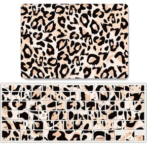 IVY [Animal Pattern] Laptop Hard Shell Cases for MacBook Air 15 with M2 A2941 M3 A3114 with Keyboard Cover - Leopard