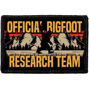 Official Bigfoot Research Team | Hook and Loop Attach for Hats, Jeans, Vest, Coat | 2x3 in | by Pull Patch