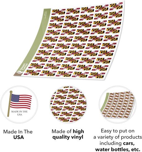 Desert Cactus Maryland State Flag Sticker MD Secal 1 بوصة مستطيل الألواح 50 قطعة إجمالية Kids Logo Scrapbook Car Vinyl Window Pumper Lapper R in Saudi Arabia