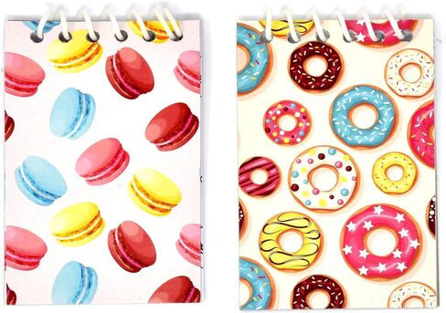 48 Count Donuts Ice Cream Cupcake Cookie Mini Notepads Cone Cake Dessert Themed Memo Spiral Notebooks for Kids Boys Girls Teacher School Classroom Rewards Goody Bag Birthday Party Favor Supplies Decor in Saudi Arabia