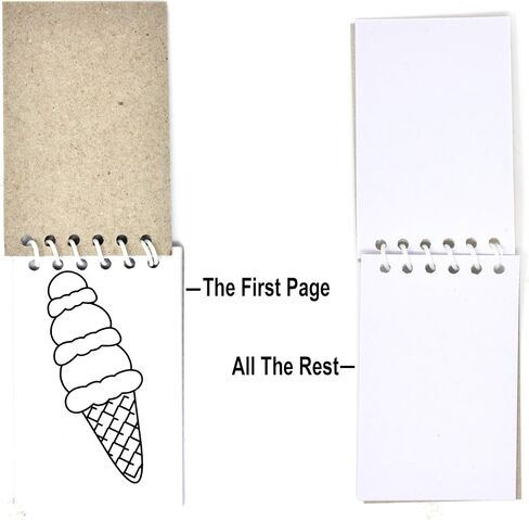 48 Count Donuts Ice Cream Cupcake Cookie Mini Notepads Cone Cake Dessert Themed Memo Spiral Notebooks for Kids Boys Girls Teacher School Classroom Rewards Goody Bag Birthday Party Favor Supplies Decor in Saudi Arabia