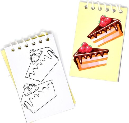 48 Count Donuts Ice Cream Cupcake Cookie Mini Notepads Cone Cake Dessert Themed Memo Spiral Notebooks for Kids Boys Girls Teacher School Classroom Rewards Goody Bag Birthday Party Favor Supplies Decor in Saudi Arabia