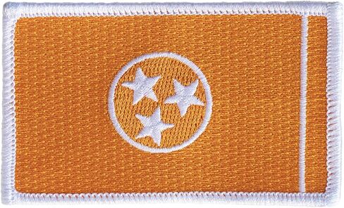 Orange Tennessee State Flag Patch 3.375" x 2" (Hook & Loop Fastener) in Saudi Arabia