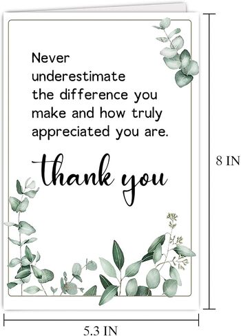 Supoeguk Thank You Card for Employee Boss Coworker, Appreciation Card for Teacher Mentor Friend, Never Underestimate The Difference You Make... in Kuwait