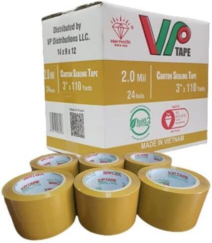 1 Pallet 90 Case 2.0 Mil Carton Tape (1 Plalet 90 Case 2160 Rolls (2.0 mil 3 inch × 110 ياردة) شريط خبز واضح.) in Kuwait