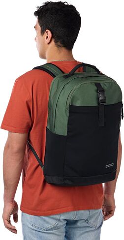 حقيبة الظهر Jansport Journey Pack-مقصورة رئيسية كبيرة ، جيوب زجاجة ماء مزدوجة ، مقصورة كمبيوتر محمول مبطنة بحجم 15 بوصة مع جبل ثلاثي المبطن ، أسود in Kuwait