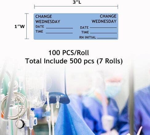 مجموعات ملصقات التغيير الوريدي للتنظيم الأسبوعي - بطاقات يومية للأنابيب الوريدية للعناية بعيادة الأطفال في الخدمات المنزلية، 3500 قطعة in Kuwait