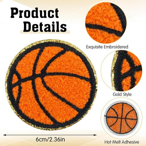 5 PCS Soccer Iron On Patches, Sports Chenille Embroidered Patch Sew on Gold Style Patch DIY Applique for Emblem T-Shirts Jackets Jeans Caps Backpacks (Soccer) in Saudi Arabia