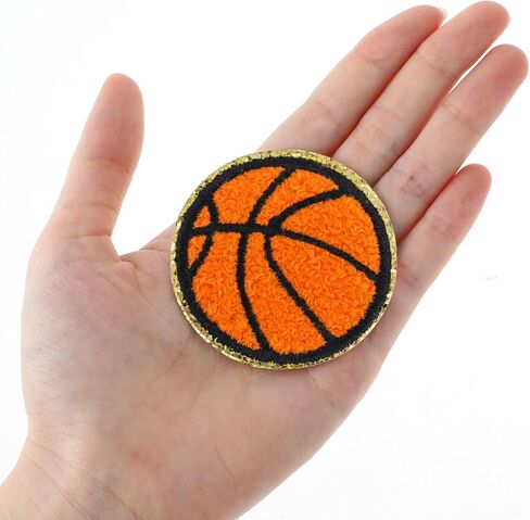 5 PCS Soccer Iron On Patches, Sports Chenille Embroidered Patch Sew on Gold Style Patch DIY Applique for Emblem T-Shirts Jackets Jeans Caps Backpacks (Soccer) in Saudi Arabia