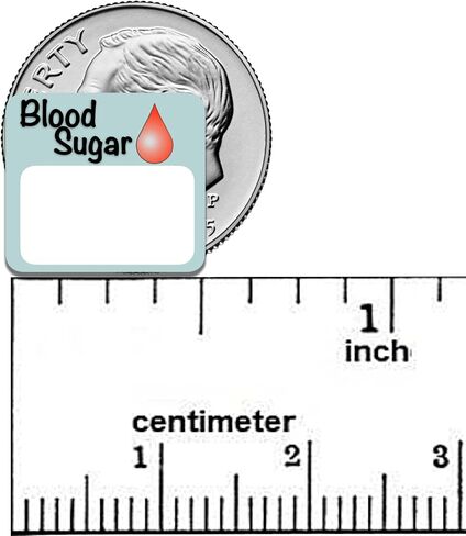 Blood Sugar Tracker Stickers - 54 Health Planner Stickers 1/2" - Diabetes Diabetic Hypoglycemia - Habit Tracker Planner Stickers - Essential Calendar bujo journaling (Blood Sugar, 1 Sheet) in Kuwait