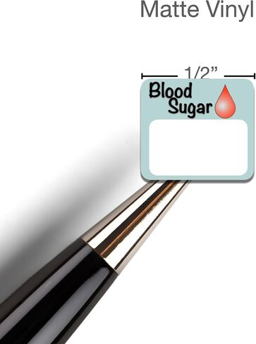 Blood Sugar Tracker Stickers - 54 Health Planner Stickers 1/2" - Diabetes Diabetic Hypoglycemia - Habit Tracker Planner Stickers - Essential Calendar bujo journaling (Blood Sugar, 1 Sheet) in Kuwait