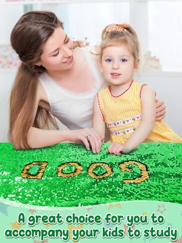 Sensory Wall Sequin Flip Fabric for Kids - 36" × 49", 0.2'' Reversible Sensory Sequin Glitter Fabric Wall Gift, Laser Cut Edge, for Classroom Home Tactile Therapeutic, Sapphire Blue in Saudi Arabia