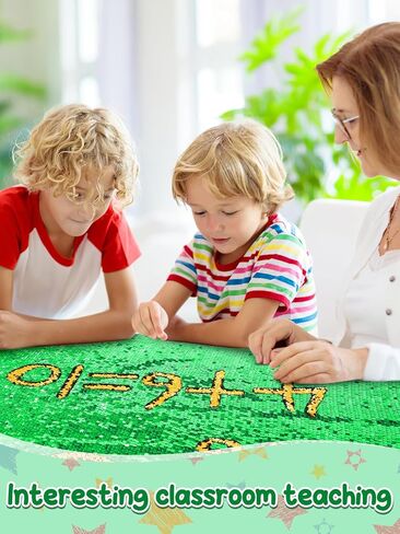 Sensory Wall Sequin Flip Fabric for Kids - 36" × 49", 0.2'' Reversible Sensory Sequin Glitter Fabric Wall Gift, Laser Cut Edge, for Classroom Home Tactile Therapeutic, Sapphire Blue in Saudi Arabia