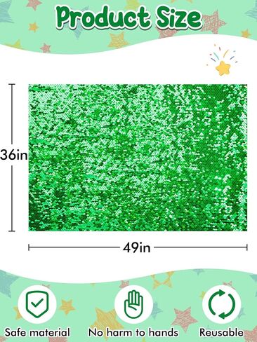 Sensory Wall Sequin Flip Fabric for Kids - 36" × 49", 0.2'' Reversible Sensory Sequin Glitter Fabric Wall Gift, Laser Cut Edge, for Classroom Home Tactile Therapeutic, Sapphire Blue in Saudi Arabia