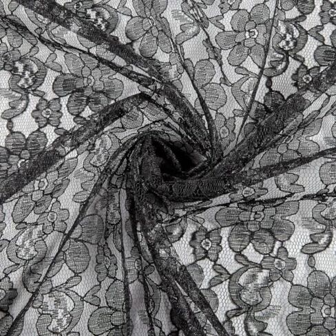 58/60 inch Gold Raschel Lace Fabric by The Yard – Multipurpose Floral Design Fabric Used as Table Runner, Home Decor, Curtains, Wedding Dress, Tea Parties, Vintage Decor, Gift Wrapping and More in Kuwait
