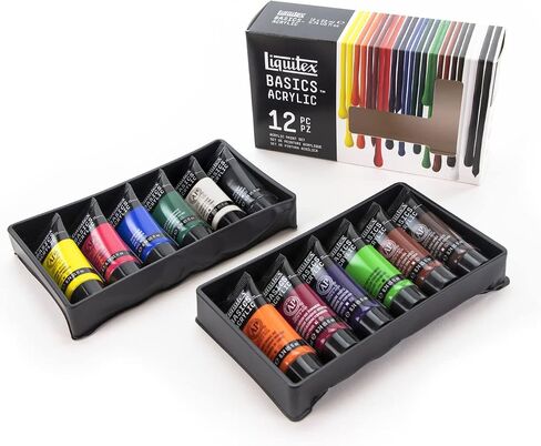 Liquitex Acrylic Basics Set of 12 x 22 ml Colours in Saudi Arabia