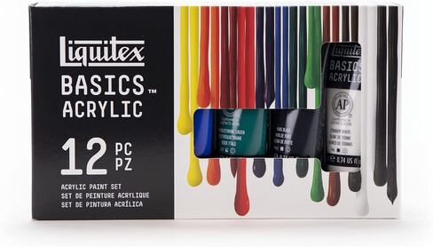 Liquitex Acrylic Basics Set of 12 x 22 ml Colours in Saudi Arabia