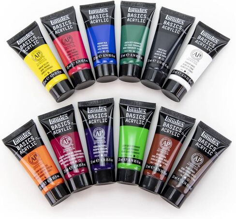 Liquitex Acrylic Basics Set of 12 x 22 ml Colours in Saudi Arabia