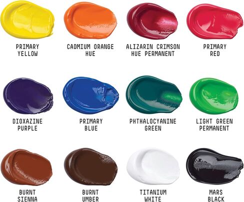 Liquitex Acrylic Basics Set of 12 x 22 ml Colours in Saudi Arabia