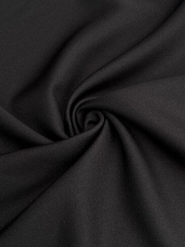 Gabardine Fabric Delight - Fremium Fabric by The Yard for Suits و Overcoats و Dresses و Blazers والمزيد! رفاهية البوليستر متعددة الاستخدامات ، عرض 58-60 بوصة - متوفرة في 1 ياردة - 1 ياردة (أسود) in Kuwait