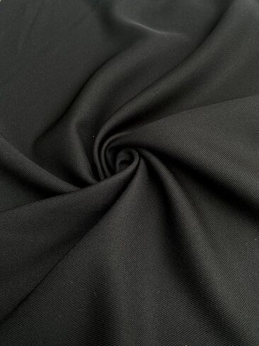 Gabardine Fabric Delight - Fremium Fabric by The Yard for Suits و Overcoats و Dresses و Blazers والمزيد! رفاهية البوليستر متعددة الاستخدامات ، عرض 58-60 بوصة - متوفرة في 1 ياردة - 1 ياردة (أسود) in Kuwait