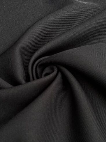 Gabardine Fabric Delight - Fremium Fabric by The Yard for Suits و Overcoats و Dresses و Blazers والمزيد! رفاهية البوليستر متعددة الاستخدامات ، عرض 58-60 بوصة - متوفرة في 1 ياردة - 1 ياردة (أسود) in Kuwait