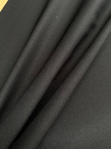 Gabardine Fabric Delight - Fremium Fabric by The Yard for Suits و Overcoats و Dresses و Blazers والمزيد! رفاهية البوليستر متعددة الاستخدامات ، عرض 58-60 بوصة - متوفرة في 1 ياردة - 1 ياردة (أسود) in Kuwait