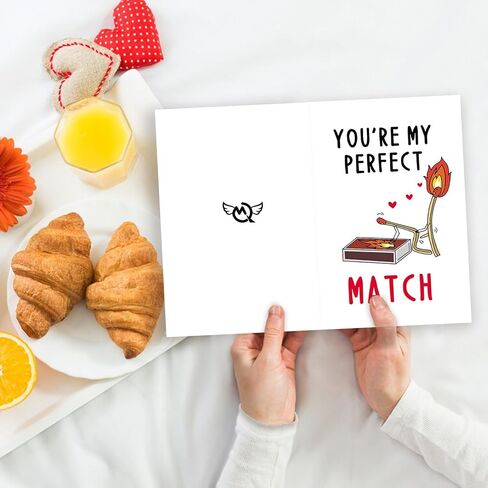 بطاقة هدايا عيد ميلاد مضحكة للرجال نساء ، بطاقة الذكرى السنوية الحب لصديقها ، هدية عيد الحب سعيد من صديقته ، أنت مباراة مثالية لي in Kuwait