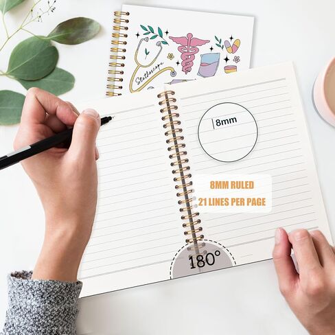 Physical Therapy Spiral Notebook, PT Physiotherapy Gifts Journaling Notebooks, Physical Therapist Gifts for Women Journal, Therapeutic Gifts Notebooks for Note Taking, 5.5x8.3 Inch in Saudi Arabia