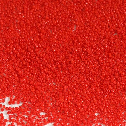 Size 12/0 Crafts Glass Seed Beads 2mm Red Beads for Jewelry Making (Total About 100g About 11000pcs) in Saudi Arabia