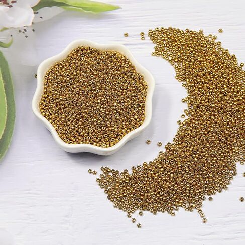 Size 12/0 Crafts Glass Seed Beads 2mm Red Beads for Jewelry Making (Total About 100g About 11000pcs) in Saudi Arabia