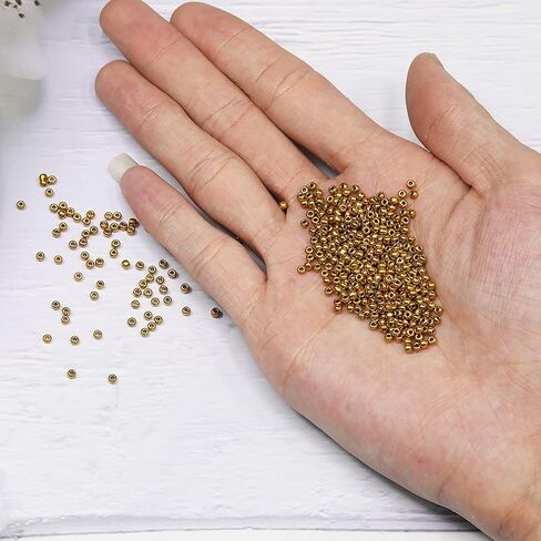 Size 12/0 Crafts Glass Seed Beads 2mm Red Beads for Jewelry Making (Total About 100g About 11000pcs) in Saudi Arabia