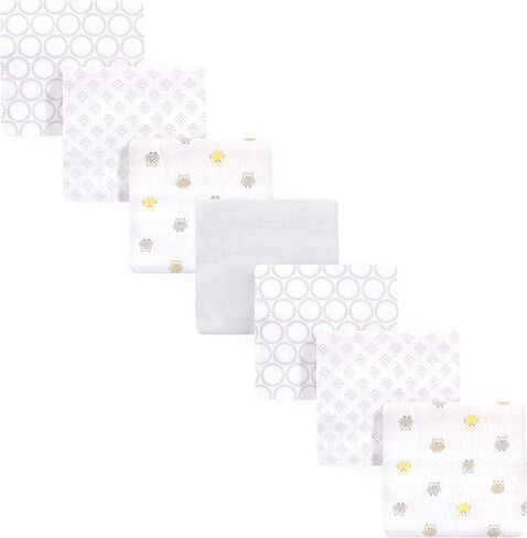 Luvable Friends Unisex Baby Cotton Flannel Receiving Blankets, Train 7-Pack, One Size (Pack of 2) in Saudi Arabia