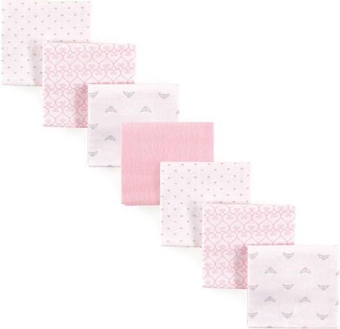 Luvable Friends Unisex Baby Cotton Flannel Receiving Blankets, Train 7-Pack, One Size (Pack of 2) in Saudi Arabia